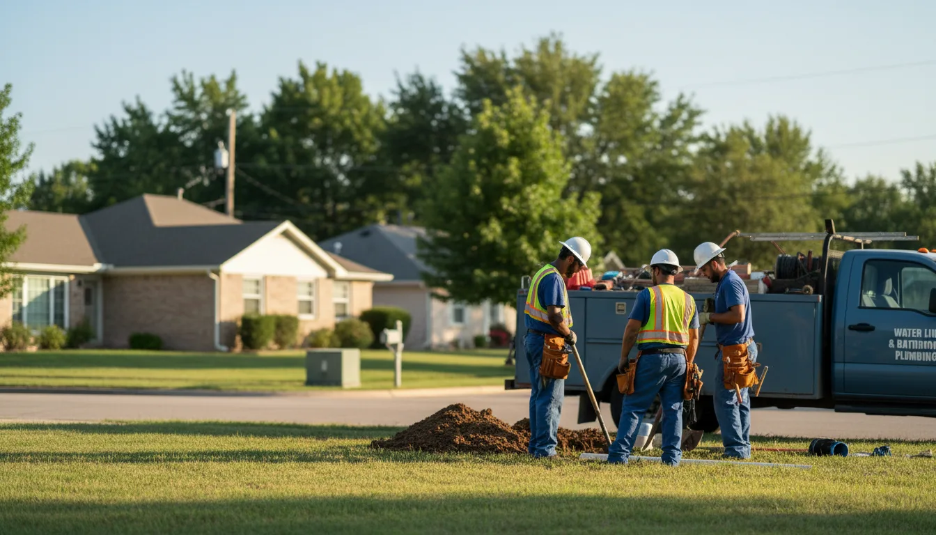 Residential water line and bathroom plumbing service in Argyle, MI